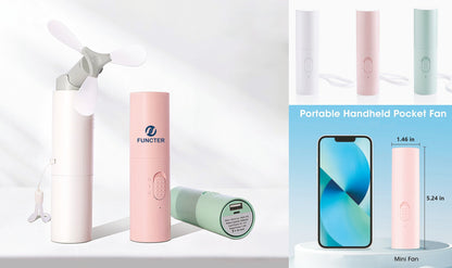 2000mAh Power Bank Folding Handheld Mini Fan Portable Rechargeable Small Foldable