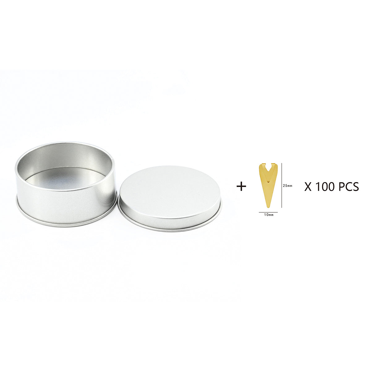 Super Tiny Triangle Stainless Steel Bookmark 100 Pcs In Tin