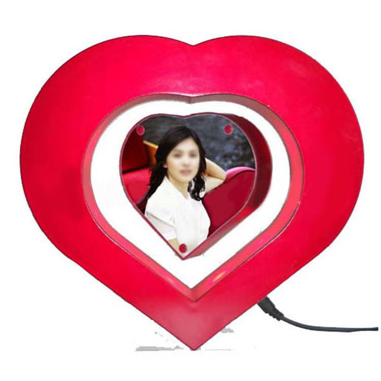 Heart Shaped Magnetic Floating Photo Frame