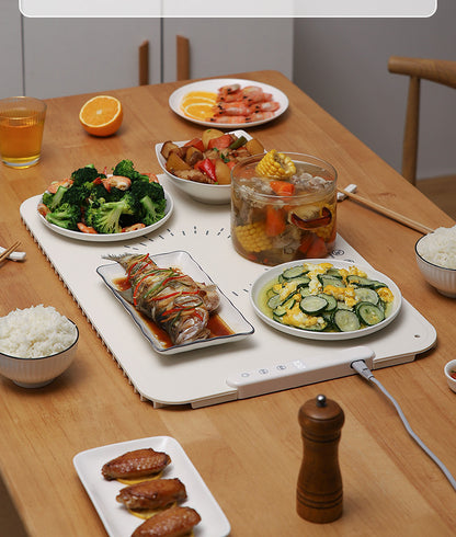 Heavy-duty Rollable Silicone Food Warming Mat, Electric Warming Tray for Buffets & Parties