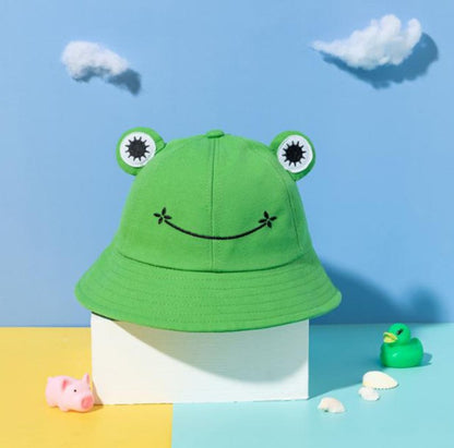 Frog Shape Khaki Bucket Hat /Sun Hat