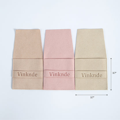 3.7" Envelope Jewelry Pouch with Band Jewelry Packaging Bag Jewelry Gift Bags for Bracelet