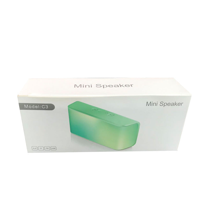800 mAh Battery Square Portable Mini Speaker W/Sticker Printed On Front