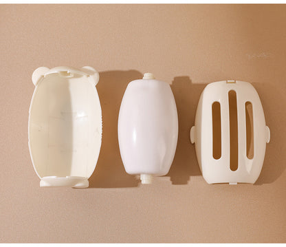 Mini Travel Size Bear Shaped Portable Lint Roller Washable Sticky Roller for Clothes Pet Hair