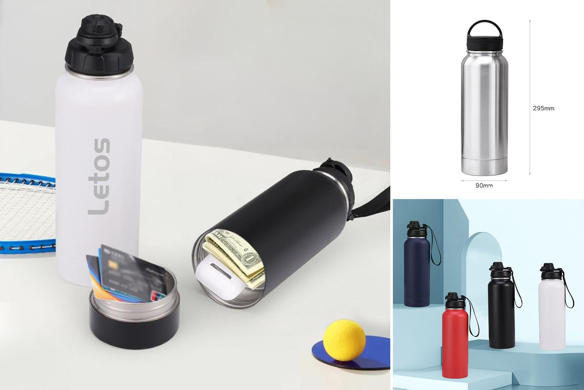 24 Oz./730ml Diversion Water Bottle Hidden Compartment Tumblers with Hiding Spot Bottom Unscrews