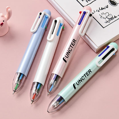 Glossy Pen Barrel 6-Color Pen Original Retractable Click Ballpoint Pen
