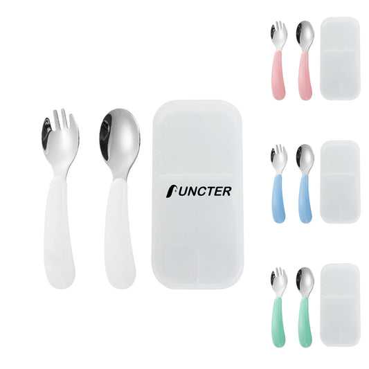 Portable Travel Utensil Set - Reusable Stainless Steel Cutlery with Compact Case