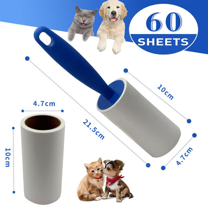 Lint Roller 60 Sheets, PP Handle, Sticky Pet Hair Remover