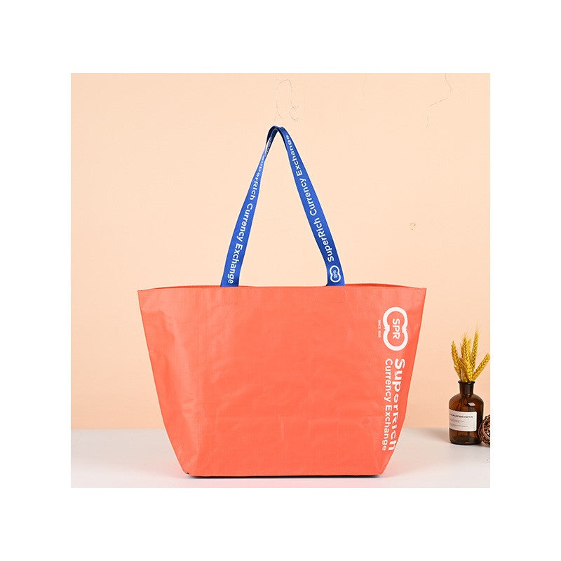 Custom Printed Laminated Heathered Shopping Tote Bag