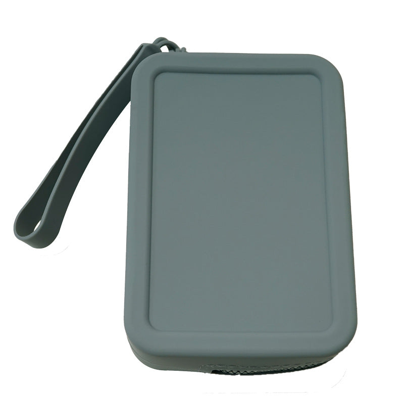 Portable Water Resistant Silicone Zipper Makeup Bag Multi Purpose Organizer Bag