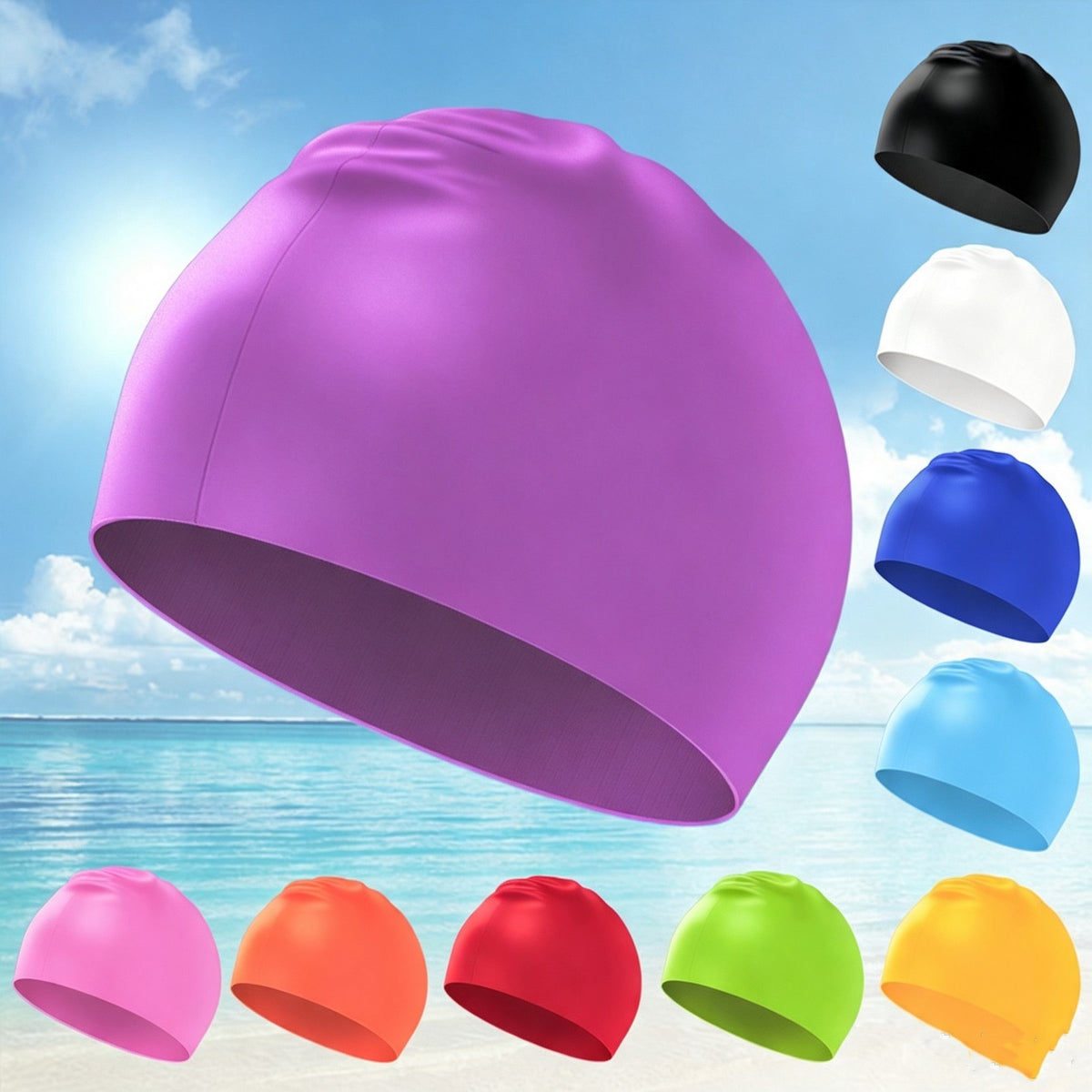 Soft Silicone Swimming Cap
