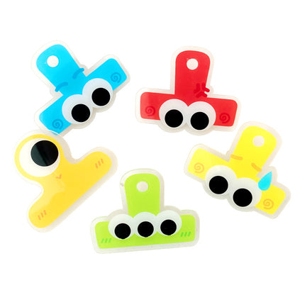 Big Eyes Acrylic Album Memo Clip Bag Binder Sealing Clip Food Bag Clamp-Two Sides Printing