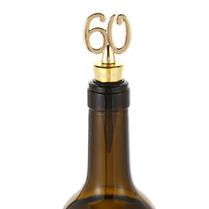 60th Birthday Wine and Beverage Bottle Stoppers W/ Gift Box