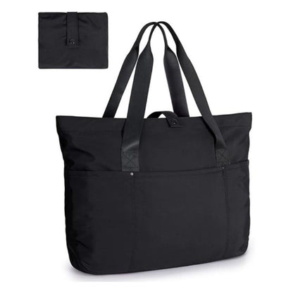 Outdoor Zipper Foldable Bag Multi-Pocket Folding Tote Bag Beach Bag Reusable Shopping Bag