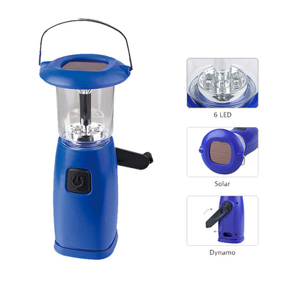 Hand Crank LED Solar Power Rechargeable Camping Lantern