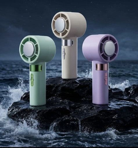 Freezy Personal Fan Refrigeration Fan Handheld Fan W/ 1-100 Stepless Adjusting & Battery Status