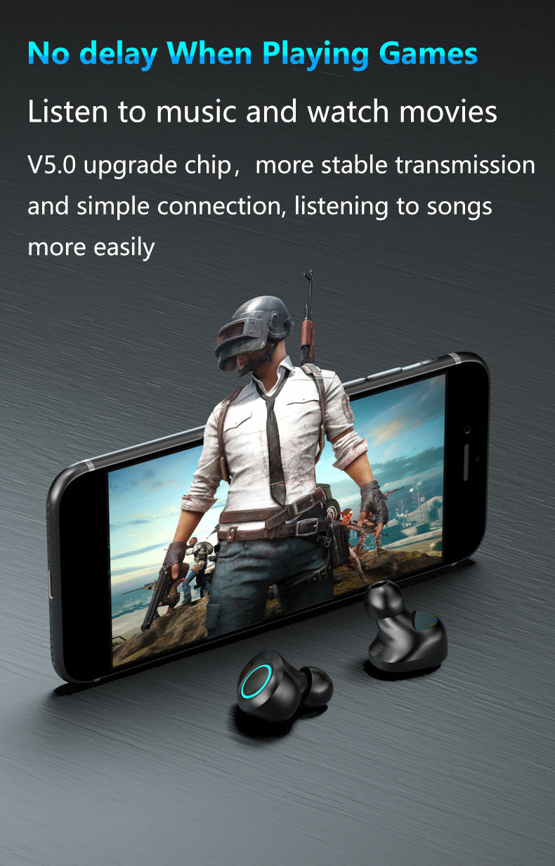 TWS Earbuds W/600 mAh Power Bank And A LED Light