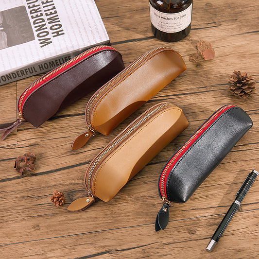 Split Leather Pencil Bag