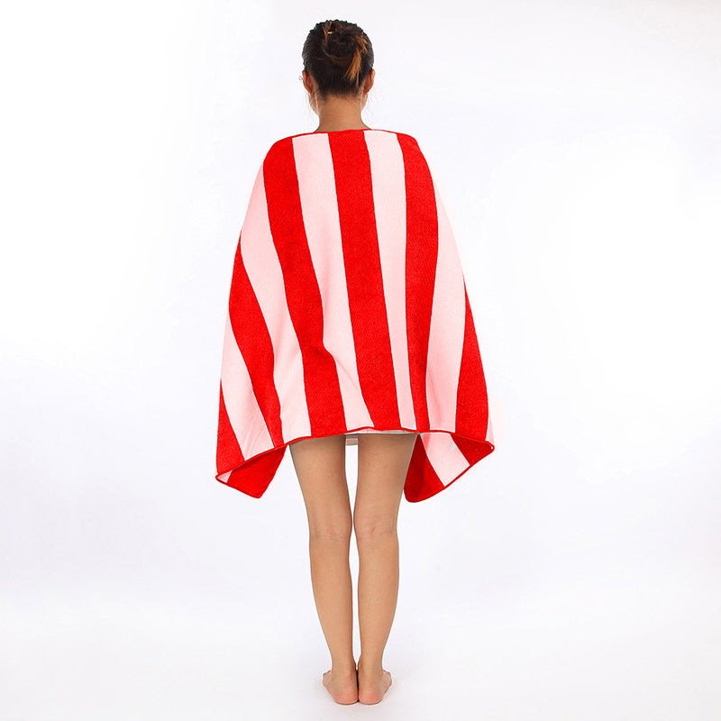31.5 x 59" Personalized Soft Oversize Microfiber Beach Towels Striated Towels