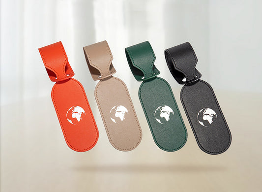 Oval Shape Microfiber Luggage Personalizable Travel ID Tag For Travel Business Trip