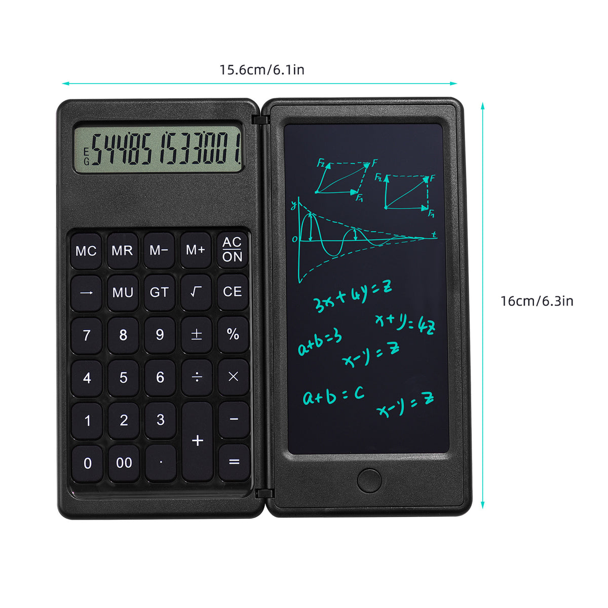 Basic Calculator Notepad with 6" LCD Writing Tablet
