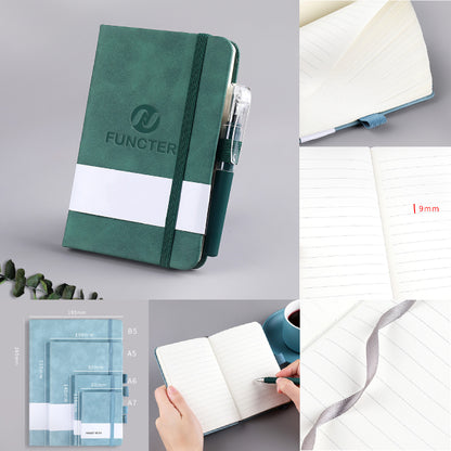 A6 Soft Touch Journal Pocket Notebook College Ruled Journal w/Pen Loop Elastic Closure Lined Writing