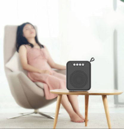 400 mAh Wood Grain Square Portable Mini Speaker