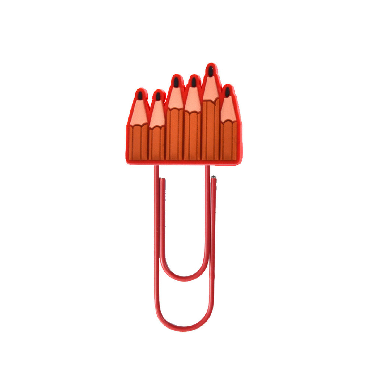 Patch Stationery Series - Pencil Shape Custom Topper Paper Clip Coated Clip Paper Clasp