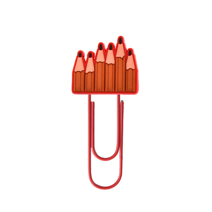 Patch Stationery Series - Pencil Shape Custom Topper Paper Clip Coated Clip Paper Clasp
