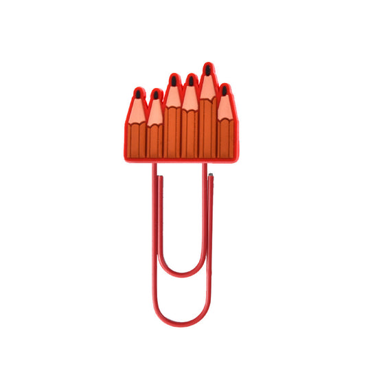 Patch Stationery Series - Pencil Shape Custom Topper Paper Clip Coated Clip Paper Clasp