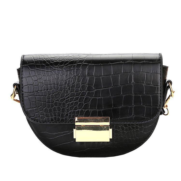 Women's Mini Alligator Print Crossbody Flap Closure PU Leather Shoulder Bag W/Adjustable Strap