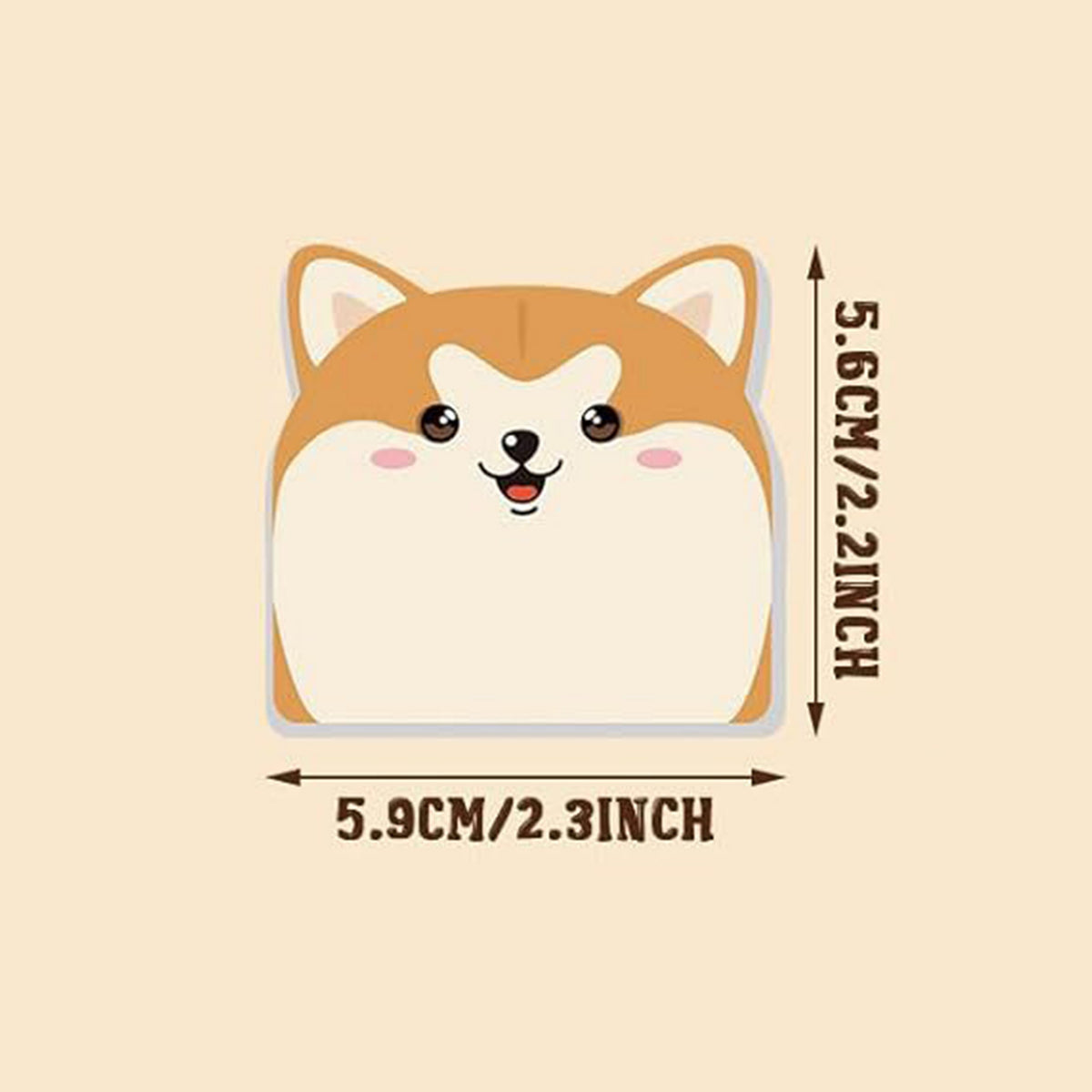 30 Sheets Custom Paper Cute Dog Sticky Notes Writing Pads