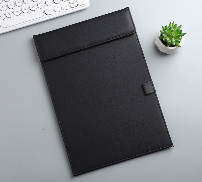 9.06" W x 13" H PU Leather Magnetic Clipboard w/Pen Holder