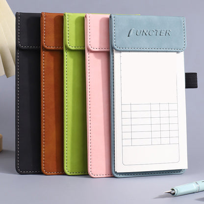 7.95 x 3.98" Magnetic PU Leather Clipboard W/Pen Holder