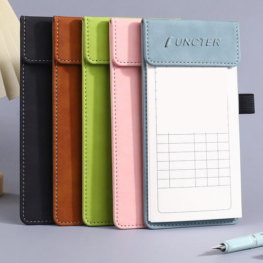 7.95 x 3.98" Magnetic PU Leather Clipboard W/Pen Holder