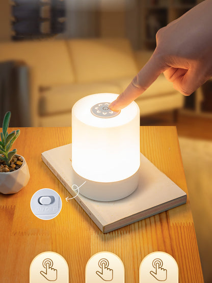 Portable LED Touch Night Light for Kids, Nursing Lamp With Built-in Rechargeable Battery