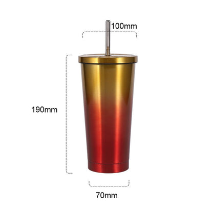 16 oz.Vacuum Insulated Travel Coffe Tumbler W/ Straw