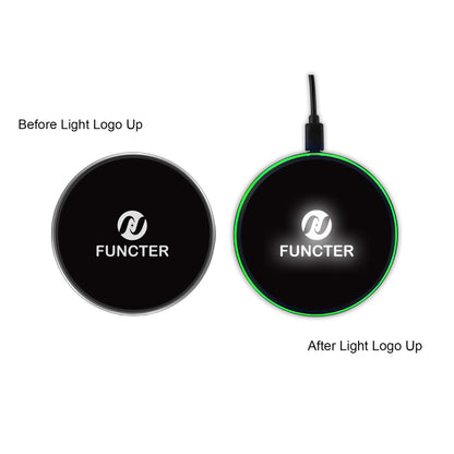 Flashing LED Light Up Wireless Charger (White Light)