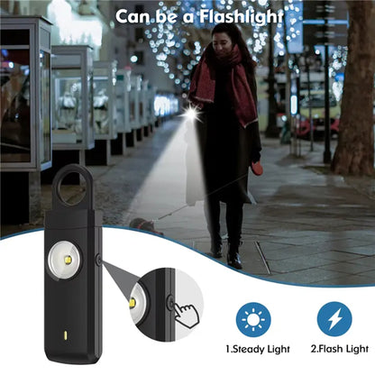 130dB Outdoor Rechargeable Safety Alarm for Womenn