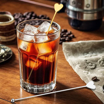 7.7 L Stainless Steel Poker Heart Top Cocktail Stirrers