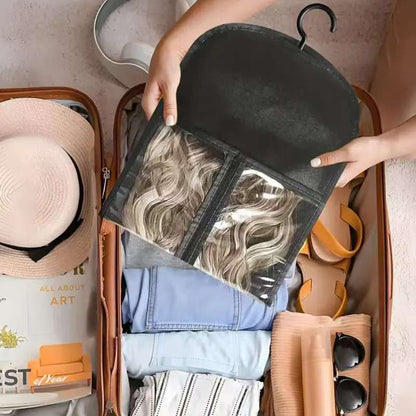 11.4" x 23.6" Foldable Dust-proof Wig Bags w/ Plastic Hanger