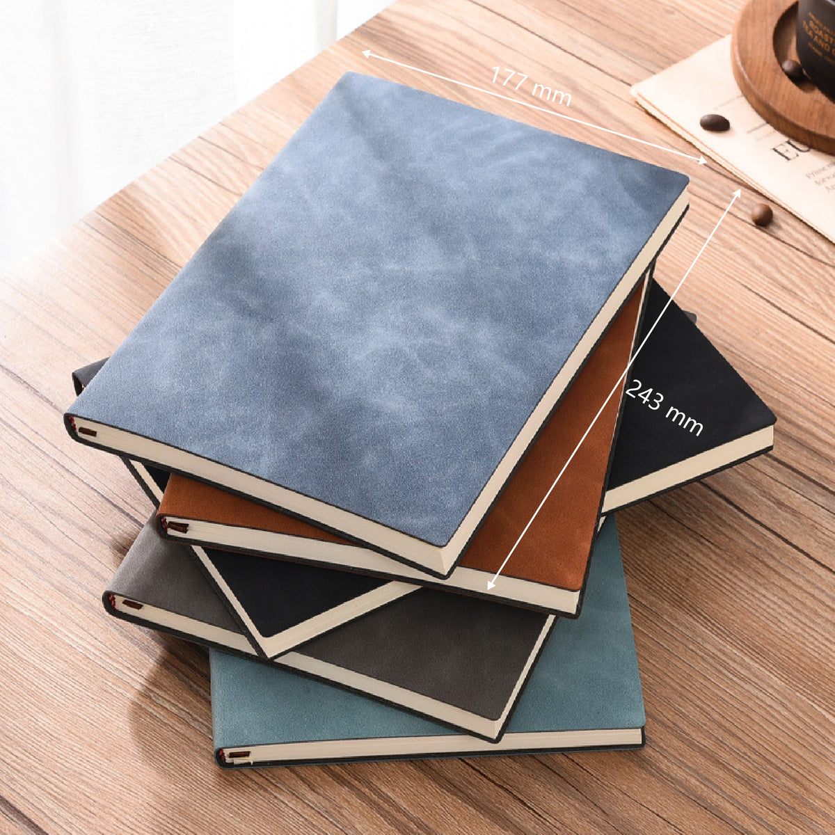 B5 Soft Leatherette Bound Journal Writing Notebook Executive Notebook Meeting Journal