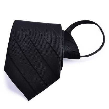 Custom Adult Adjustable Easy Zipper Jacquard Polyester Silk Necktie