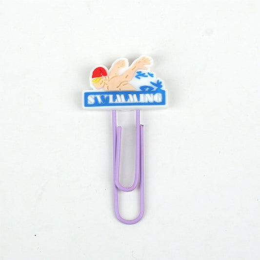 Swimming Guy Bookmark Summer Surfing Paper Clip Paper Clasp