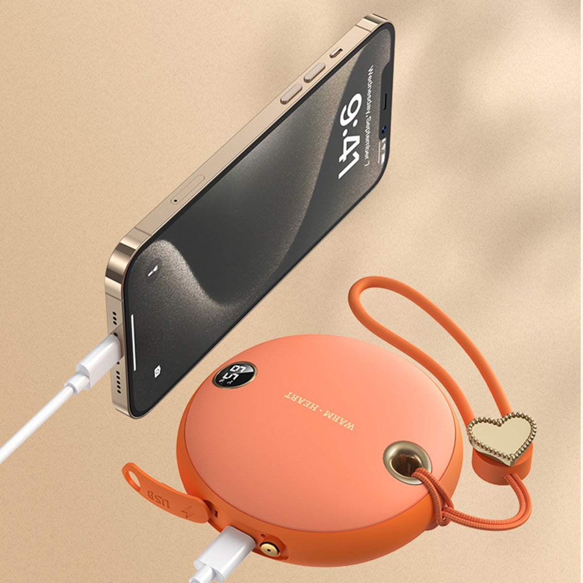 Portable Rechargeable Round Electric Hand Warmers 5,000mAh