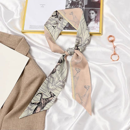 51 x 3.7" Imitation Silk Scarf Bag Scarf