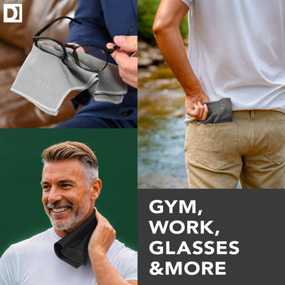 10" x 10" Ultra-Light Microfiber Sport Towel & Fast-Drying Fitness Towel Gym Towel - Debossed