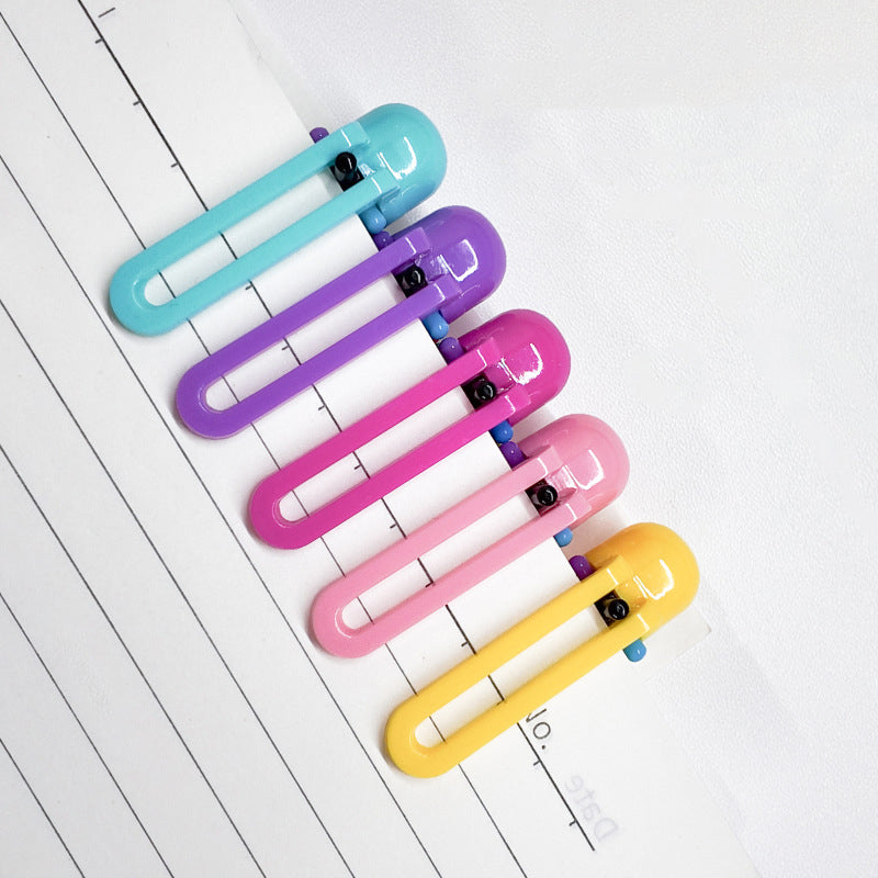 6-Color Click Pen Solid Color Pen Barrel Original Retractable Ballpoint Pen