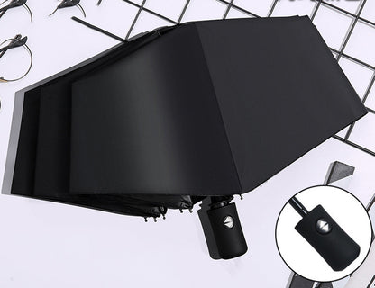 Automatic 8-Rib Black Coated Umbrella