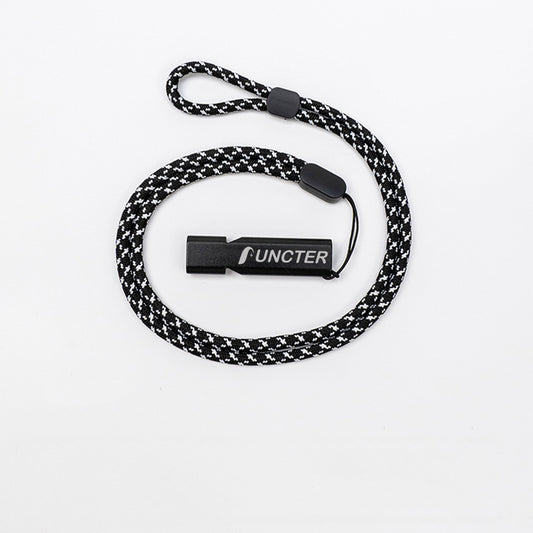 Lanyard Aluminum Alloy Whistle Emergency Survival Whistle W/ Lanyard